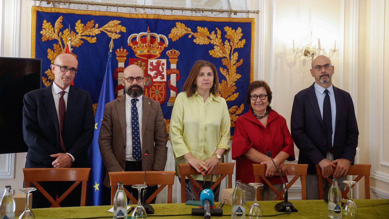 Els portaveus de les cinc associacions convocants de la vaga de jutges i fiscals