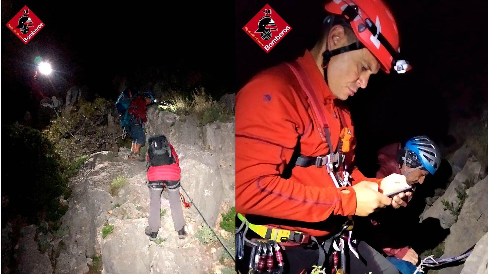 Imatges del rescat d'aquest dissabte al Puig Camapa