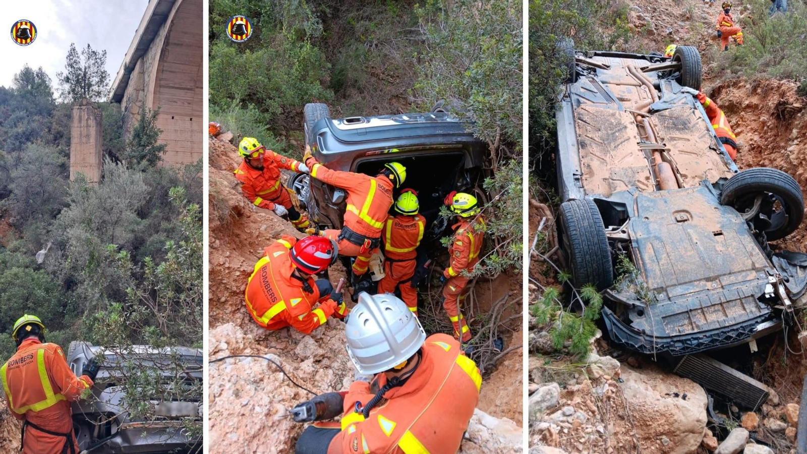 Imatges del cotxe d'alta gamma accidentat
