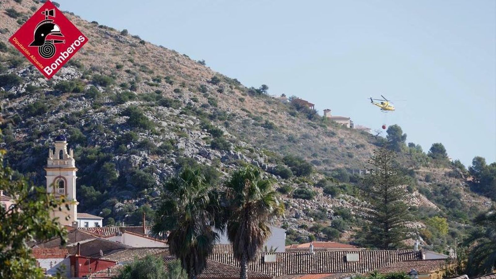 Part del terme cremat a per l'incendi forestal declarat al terme de Ràfol d'Almunia (Marina Alta)