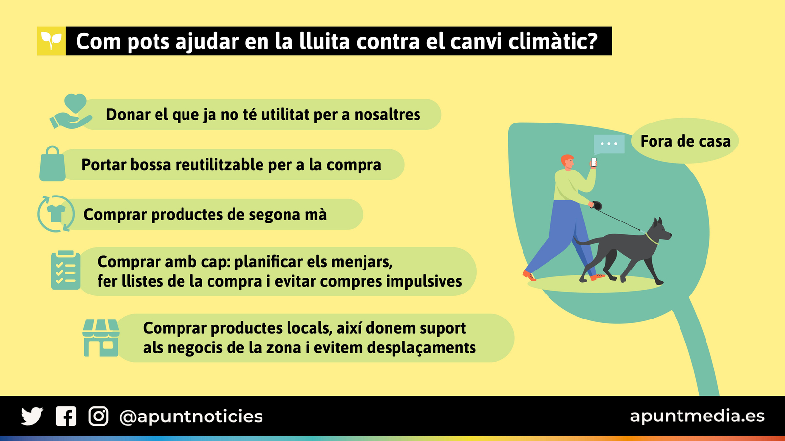 Com pots ajudar fora de casa?
