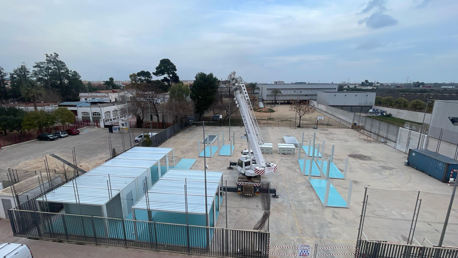 Comença la construcció dels barracons per al col·legi Blasco Ibáñez d'Alginet