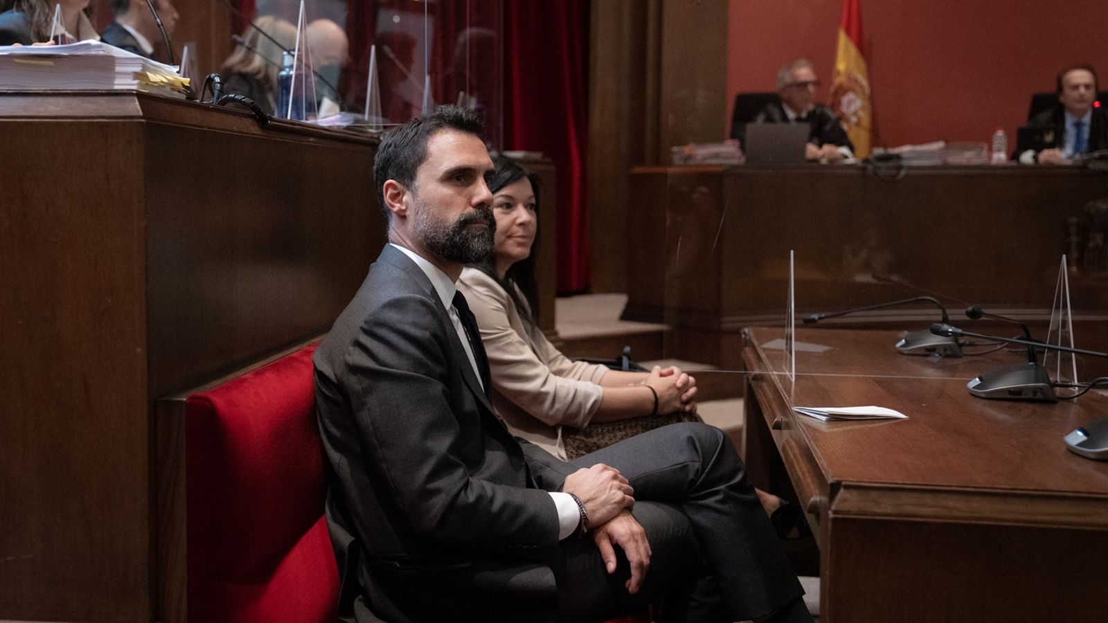 L'expresident del Parlament de Catalunya Roger Torrent, al banc dels acusats del TSJC (arxiu)