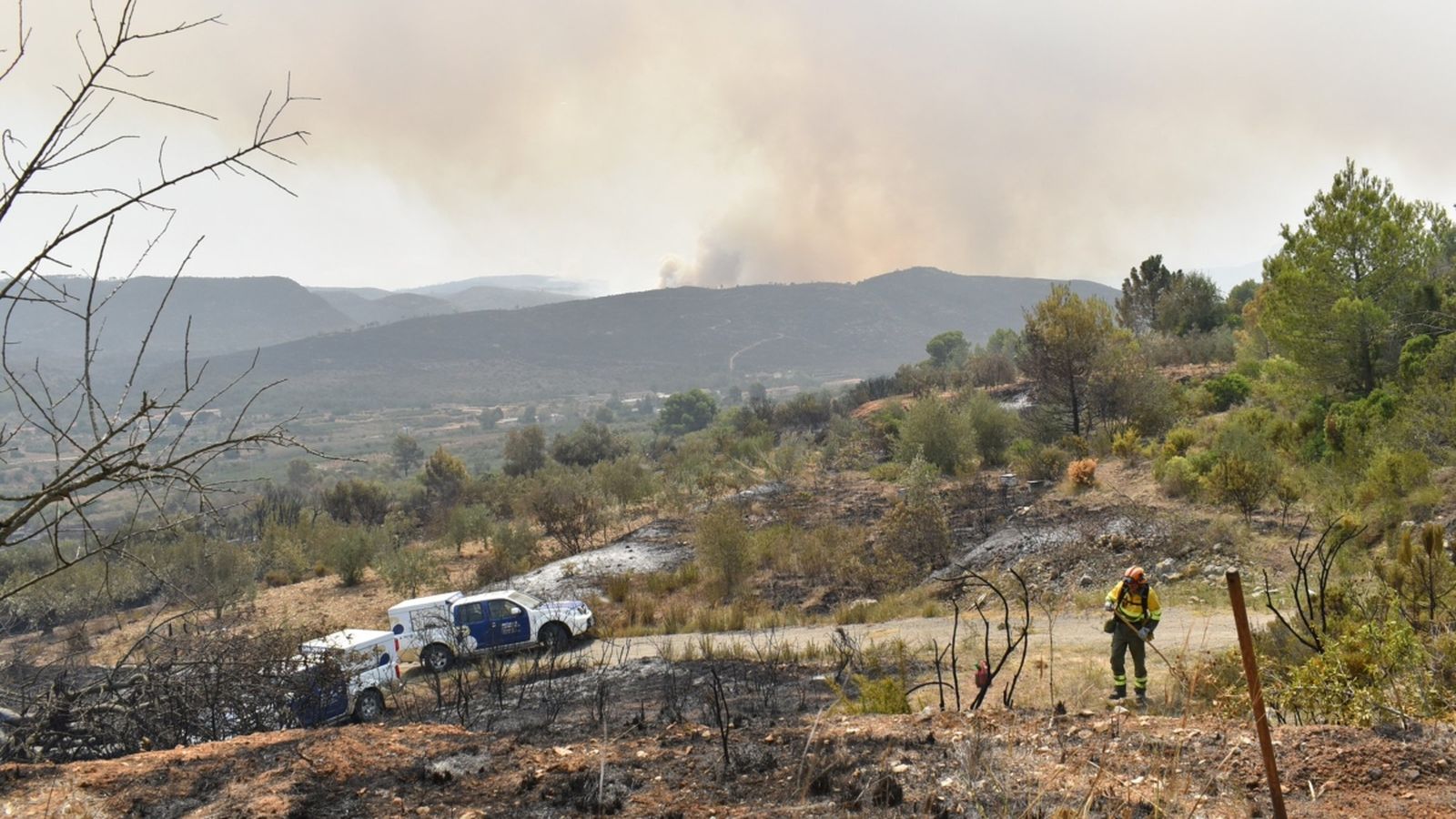 hi ha unes 40 cases afectades, de les quals 10 han quedat totalment cremades