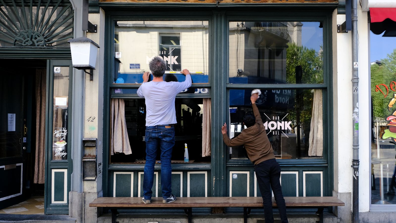 Façana d'un restaurant a Brussel·les