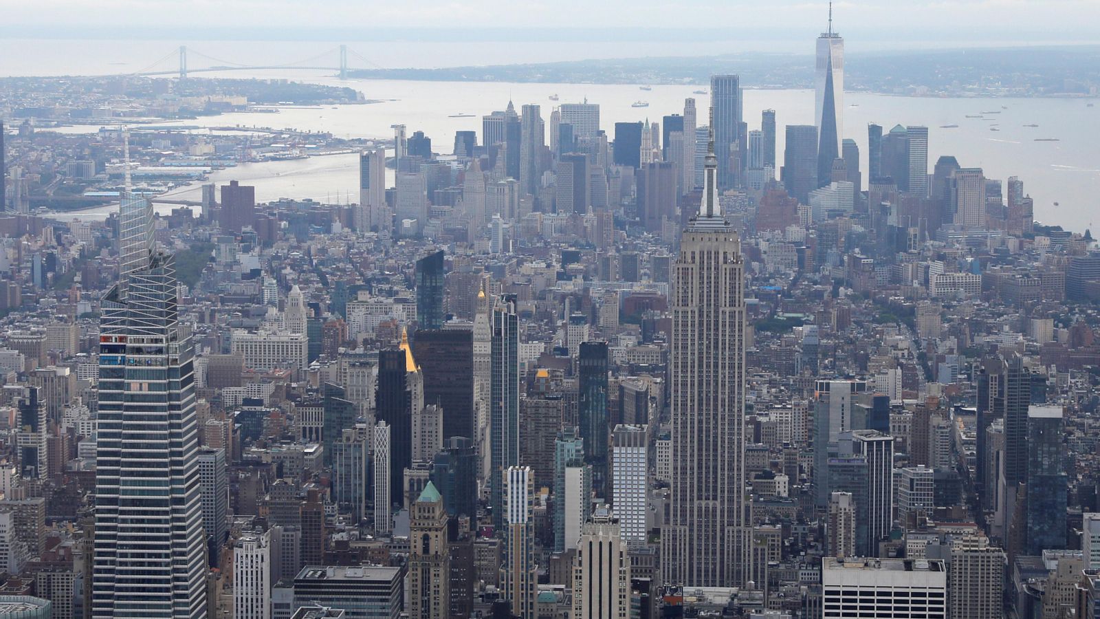 Panoràmica de Manhattan, Nova York, els Estats Units, el passat 21 d'agost