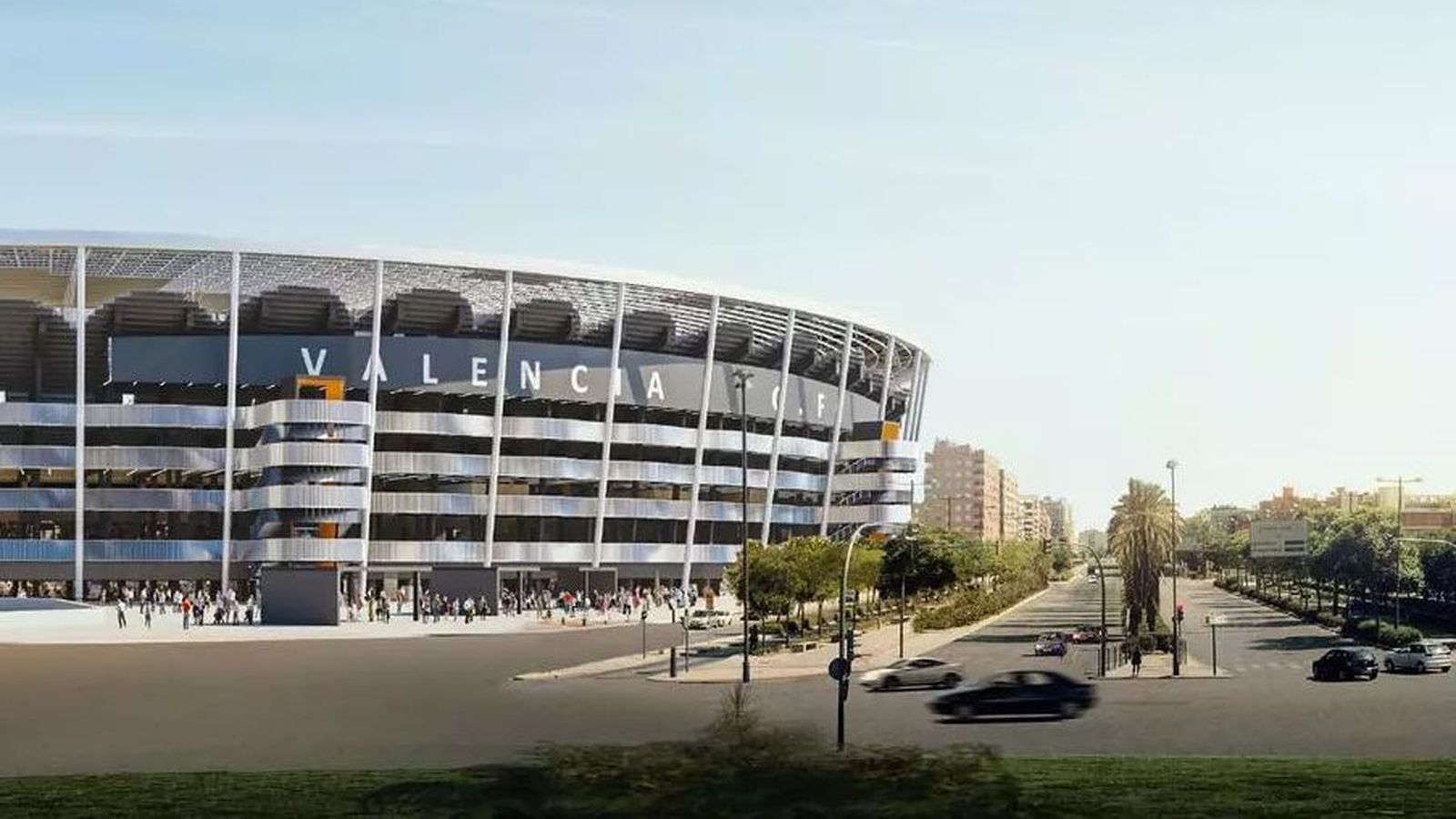 Imatge virtual del nou estadi del València