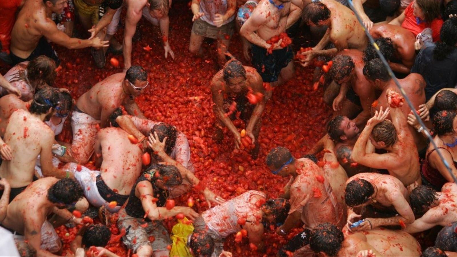 Imatge d'arxiu de la Tomatina