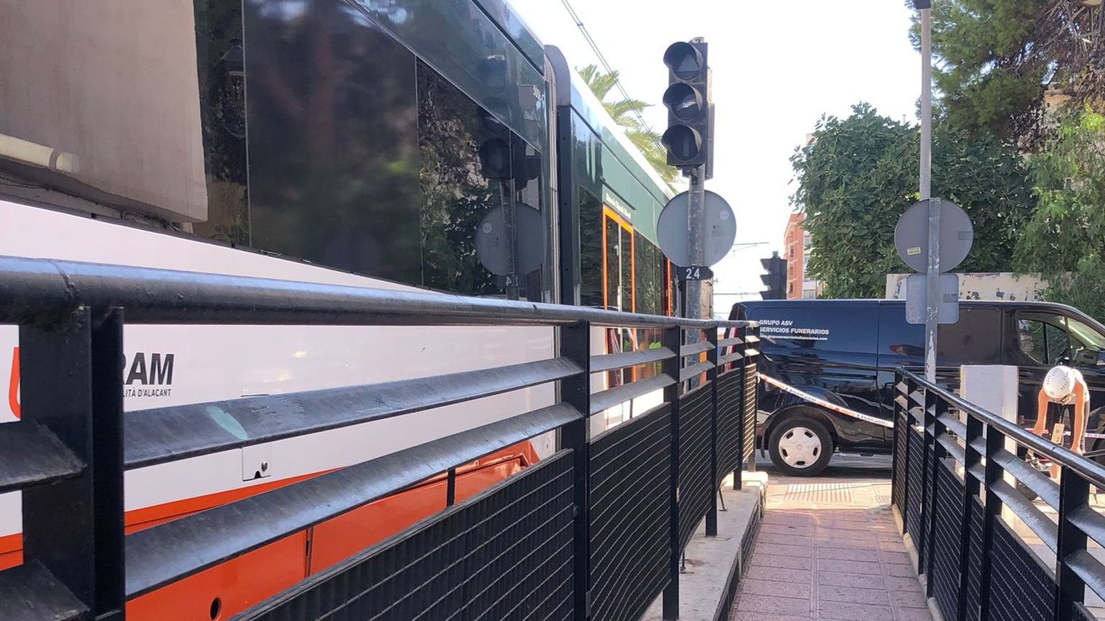 TRAM aturat per l'accident mortal a la Vila Joiosa