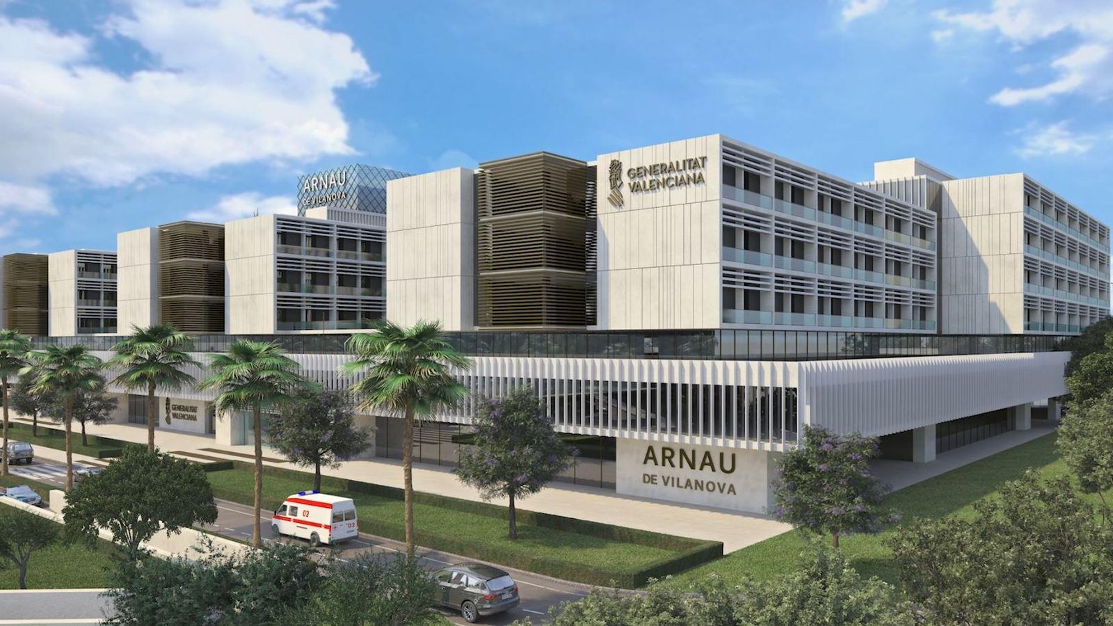 Simulació del nou hospital Arnau de Vilanova a Paterna