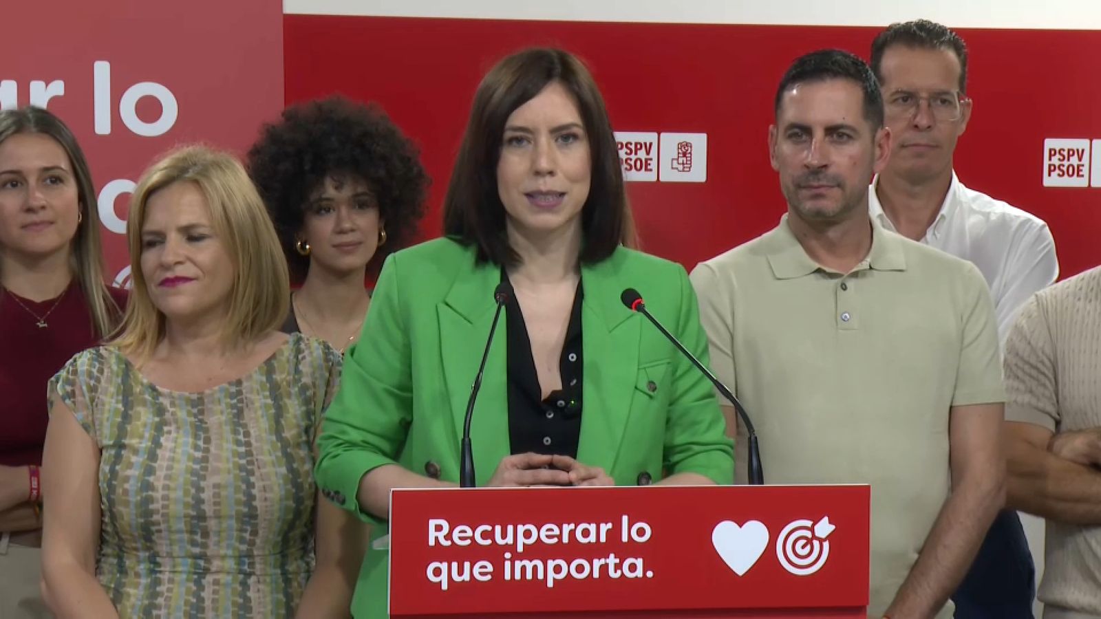 Diana Morant este dijous en la presentació de la  Sede del PSPV-PSOE