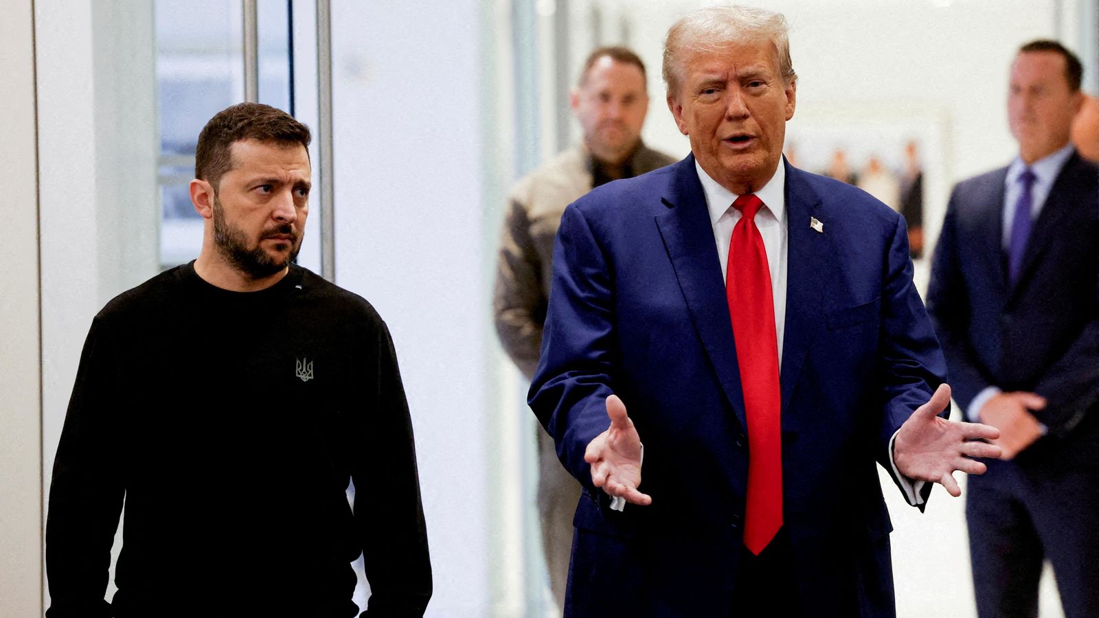 El president d'Ucraïna, Volodímir Zelenski, i el president dels Estats Units, Donald Trump en una imatge  d'arxiu