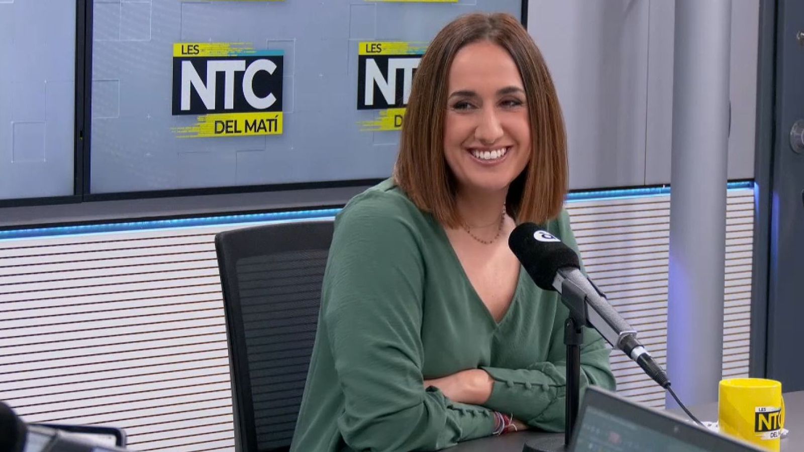 Yolanda Puchades, presidenta del Col·legi de bibliotecaris i documentalistes valencià, durant la seua intervenció en À Punt