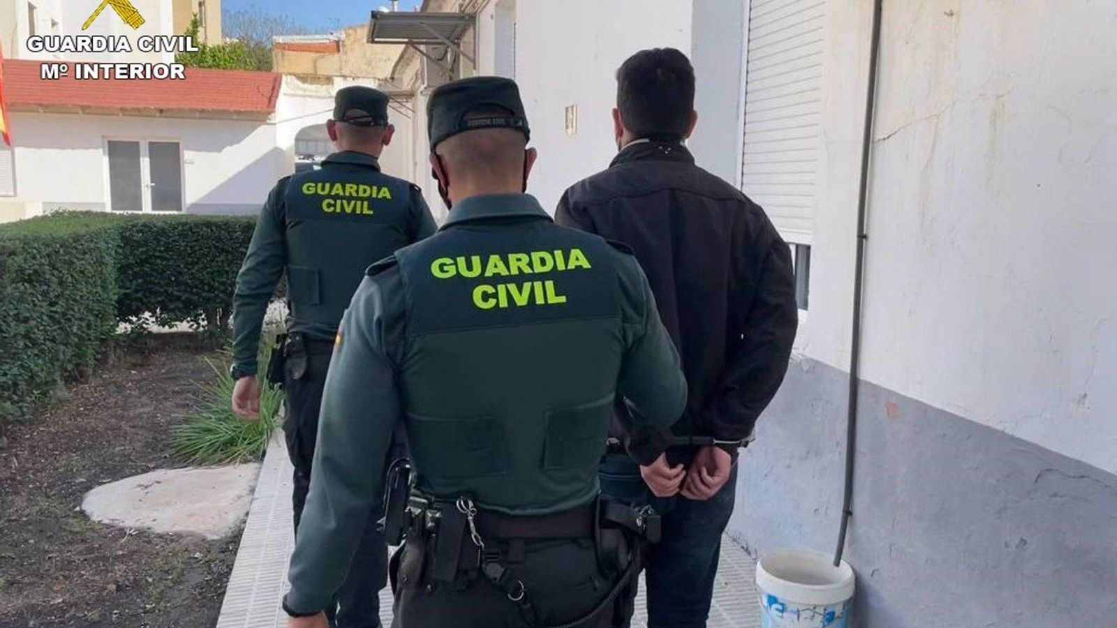 Moment de la detenció del pederasta