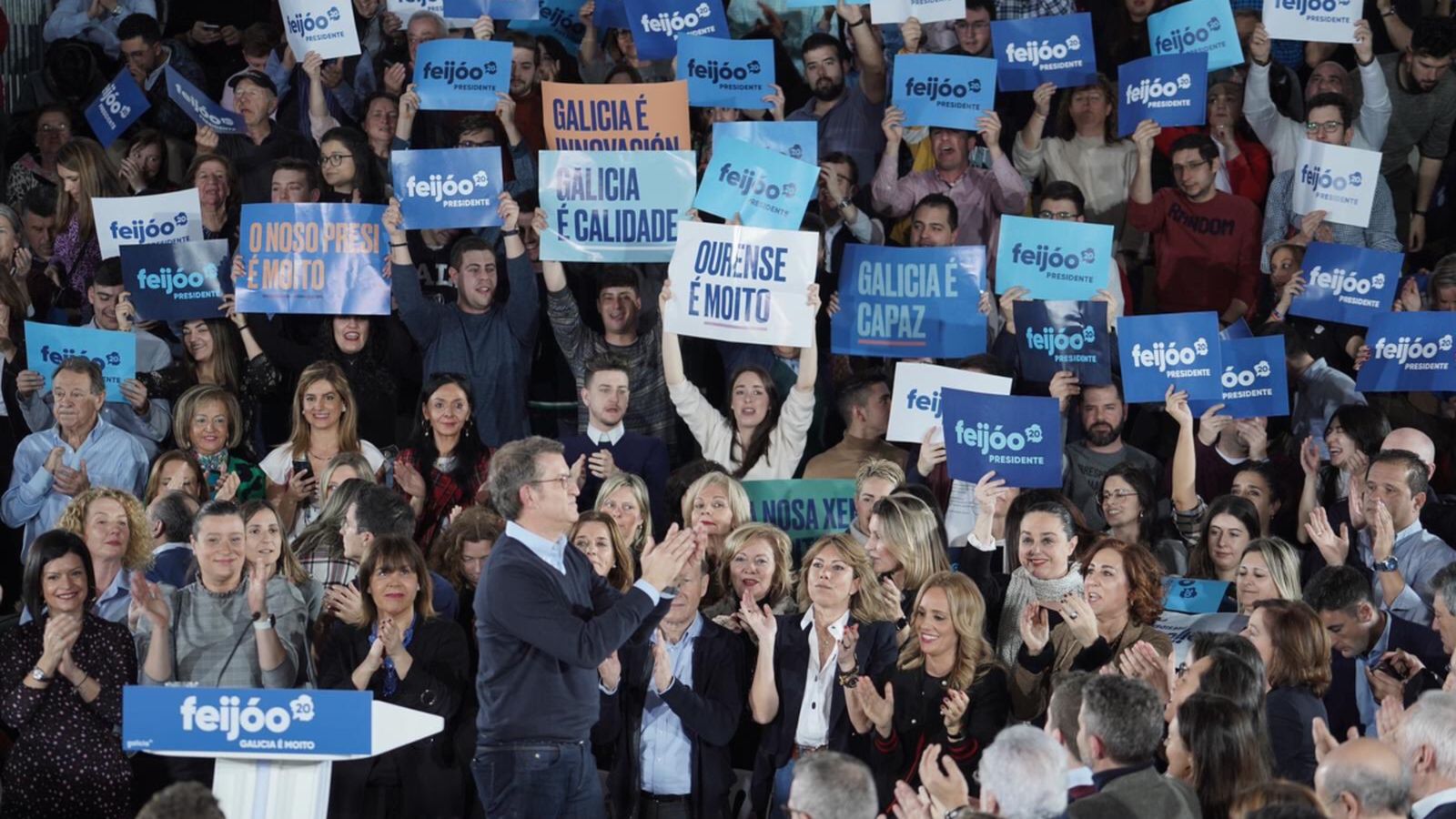 Feijóo en l’acte realitzat aquest diumenge a Ourense