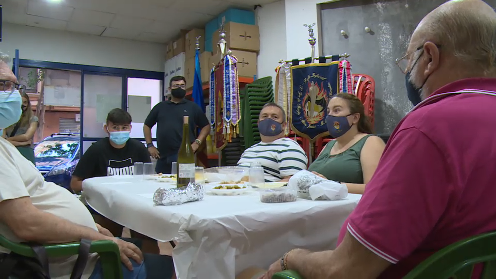 Membres de la falla Músic Espí-Gravador Fabregat de València