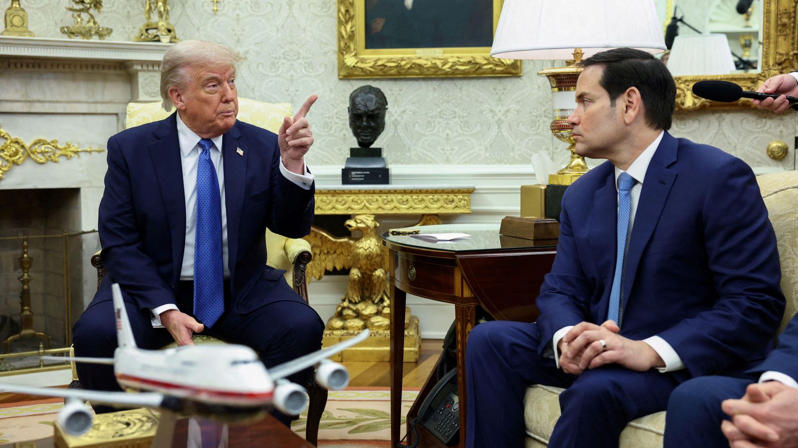 El president dels Estats Units, Donald Trump, i el secretari d'estat, Marco Rubio