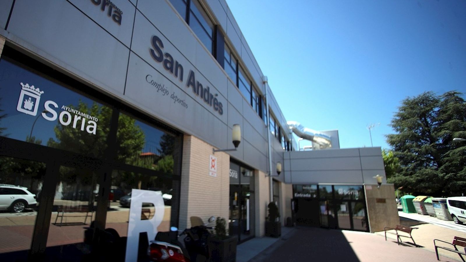 Imatge del complexe esportiu on s'estava celebrant el campus d'Handbol a Sòria