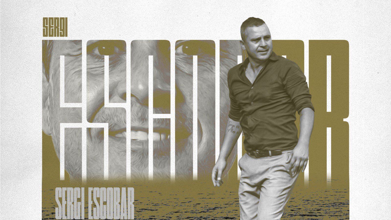 Cartell del club per la renovació de Sergi Escobar