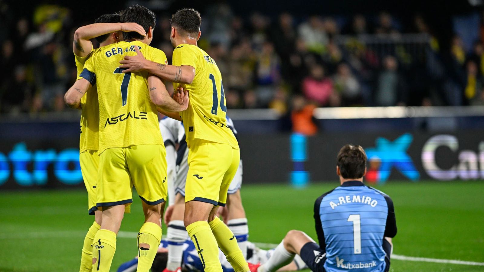 Gerard i Comesña celebren un dels gols