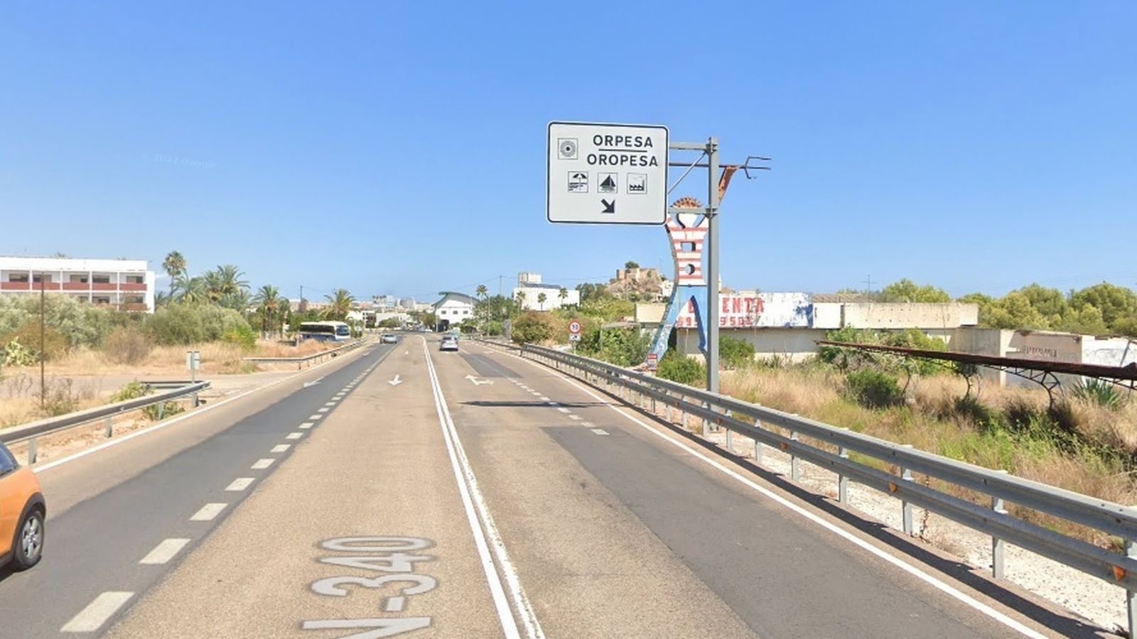 La N-340 al seu pas per Oropesa