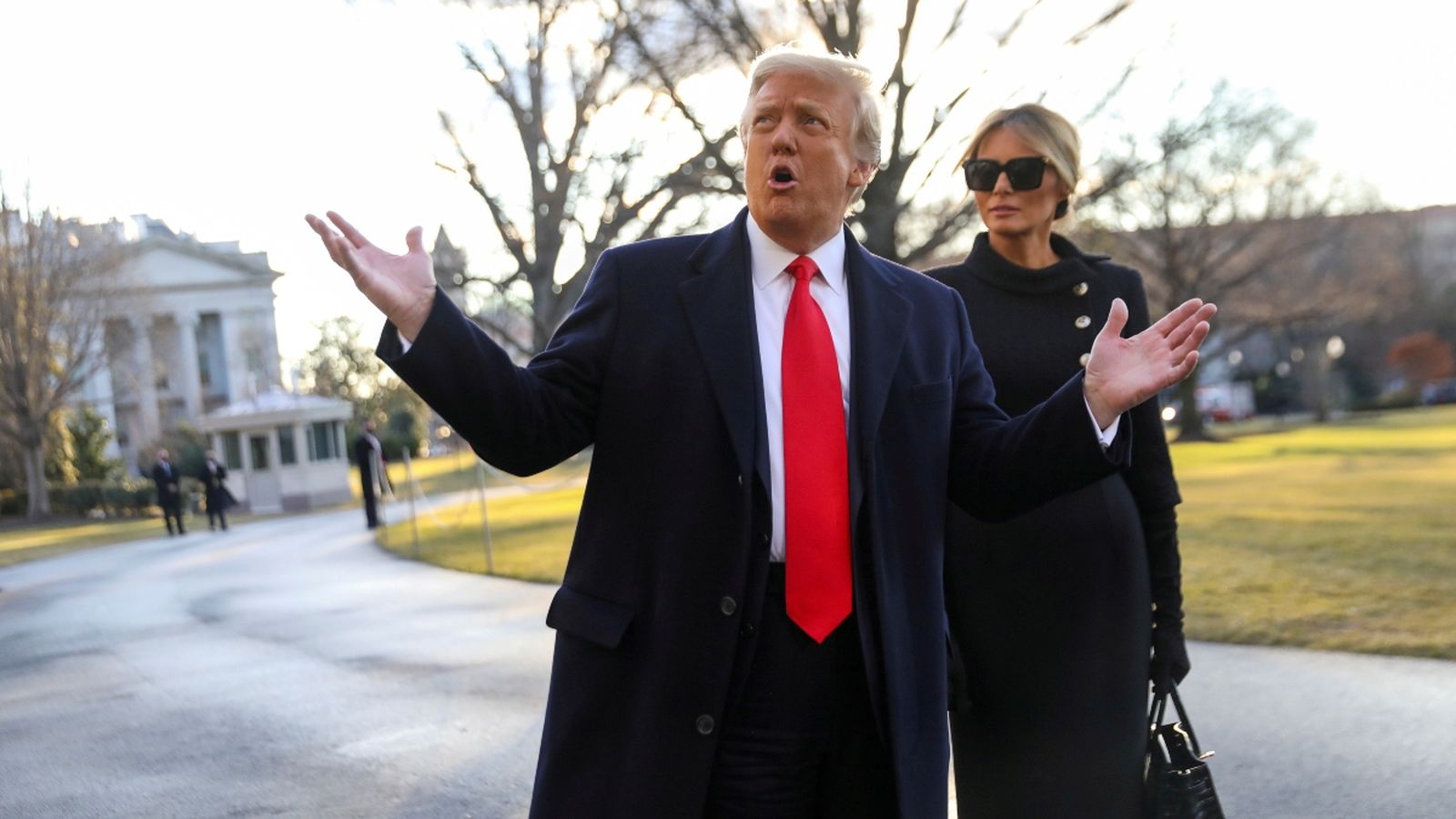 Donald i Melania Trump el dia en que marxaren de la Casa Blanca