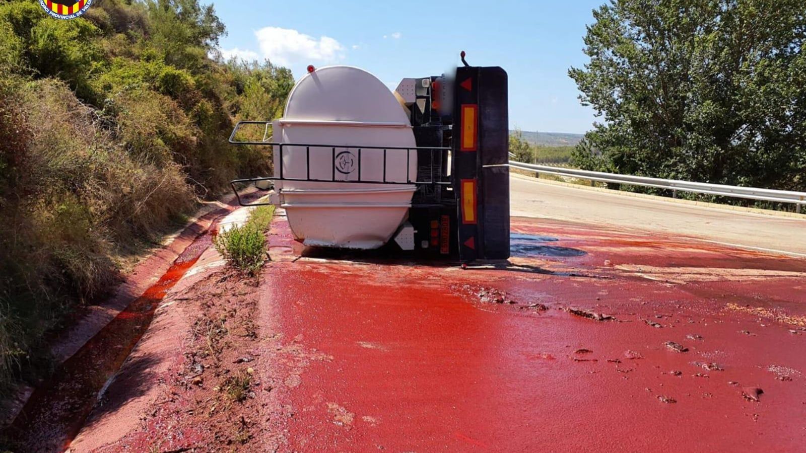 El camió bolcat, este migdia