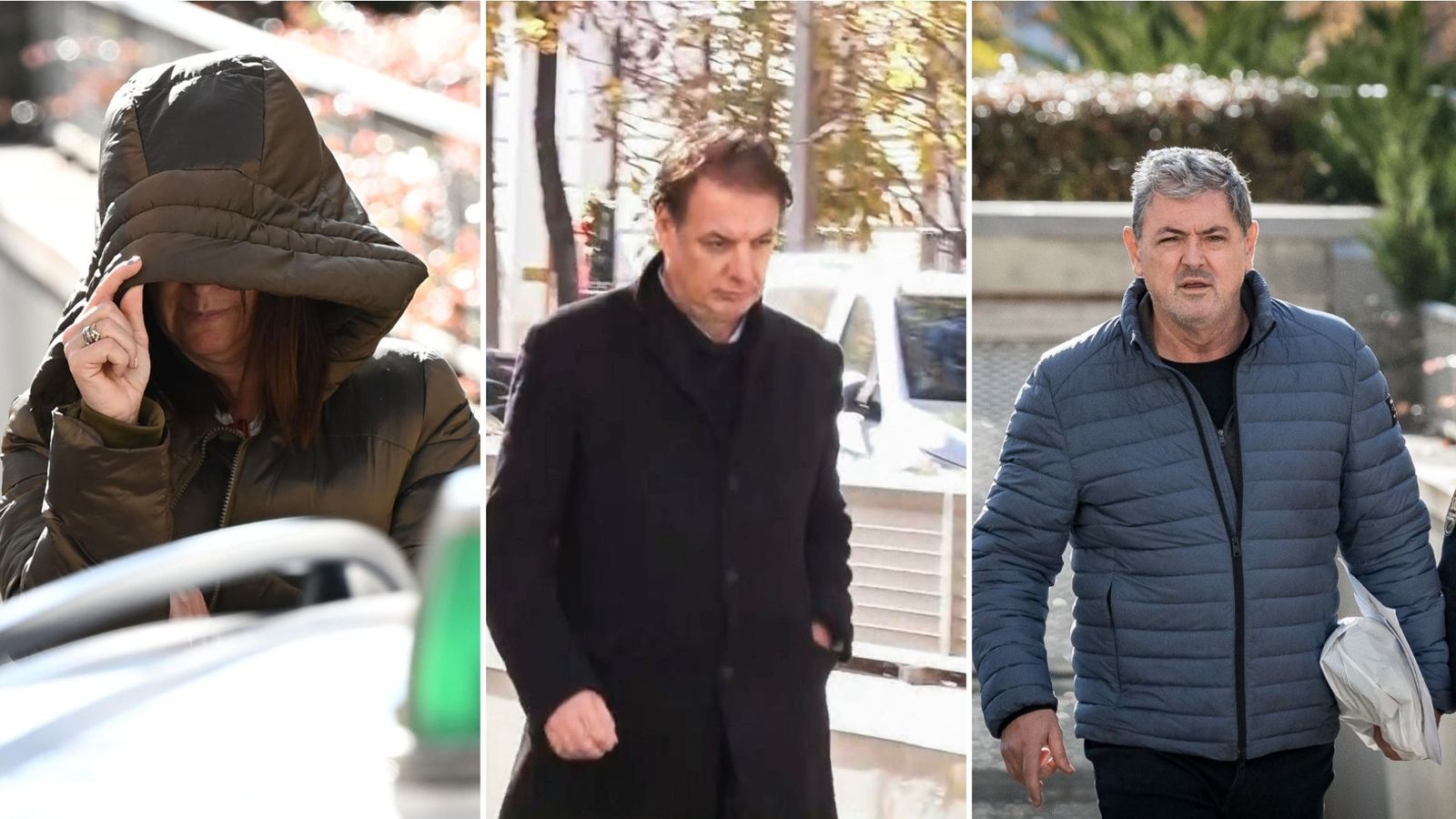 Leire Díez, Vicente Fernández Antxon Alonso en eixir de l'Audiència Nacional després de ser interrogats pel jutge Antonio Piña