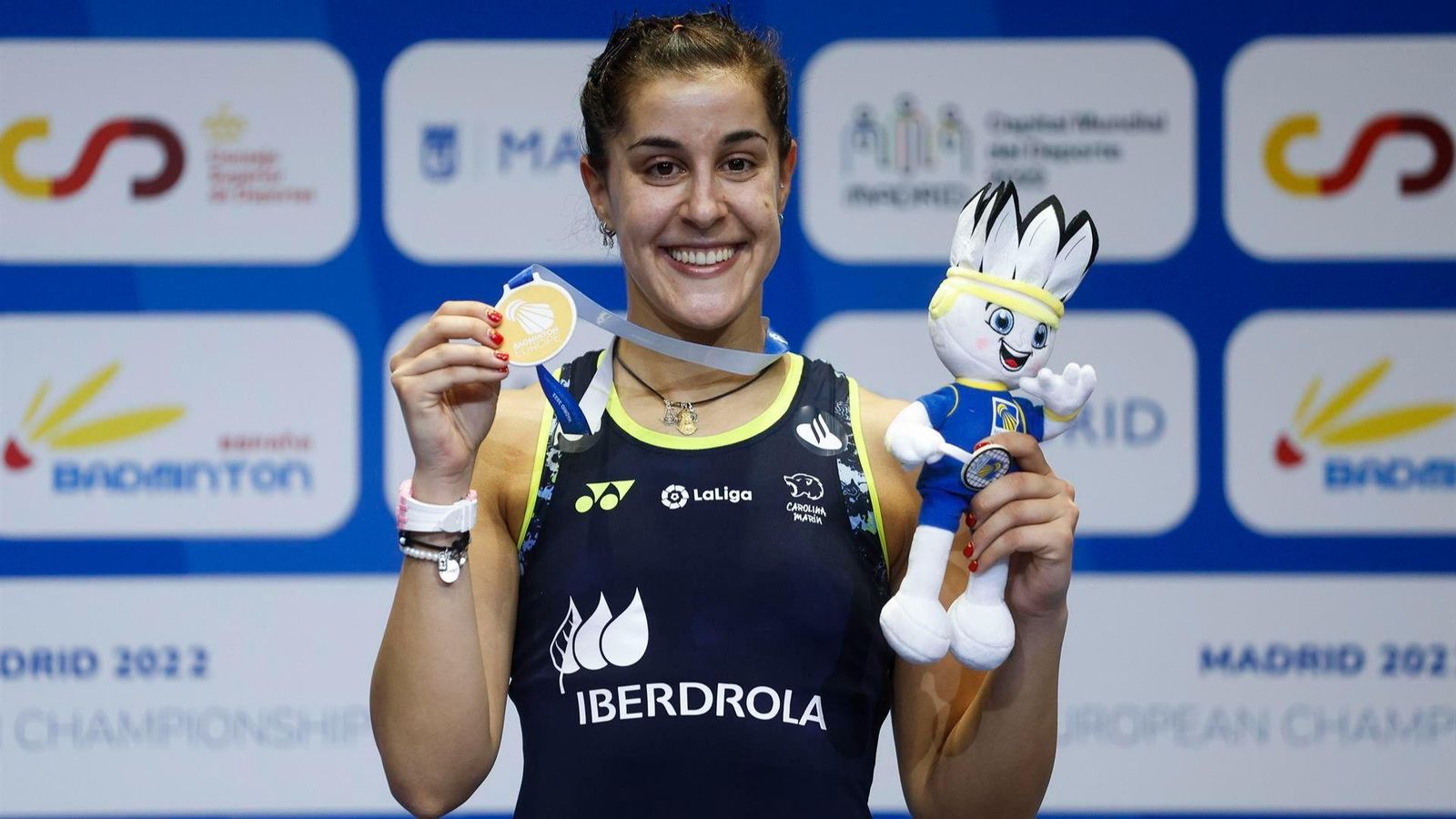 Carolina Marín, amb la medalla d'or