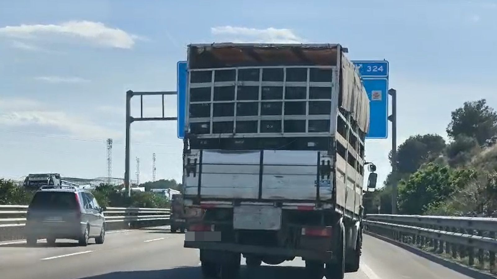 Imatge del camió interceptat