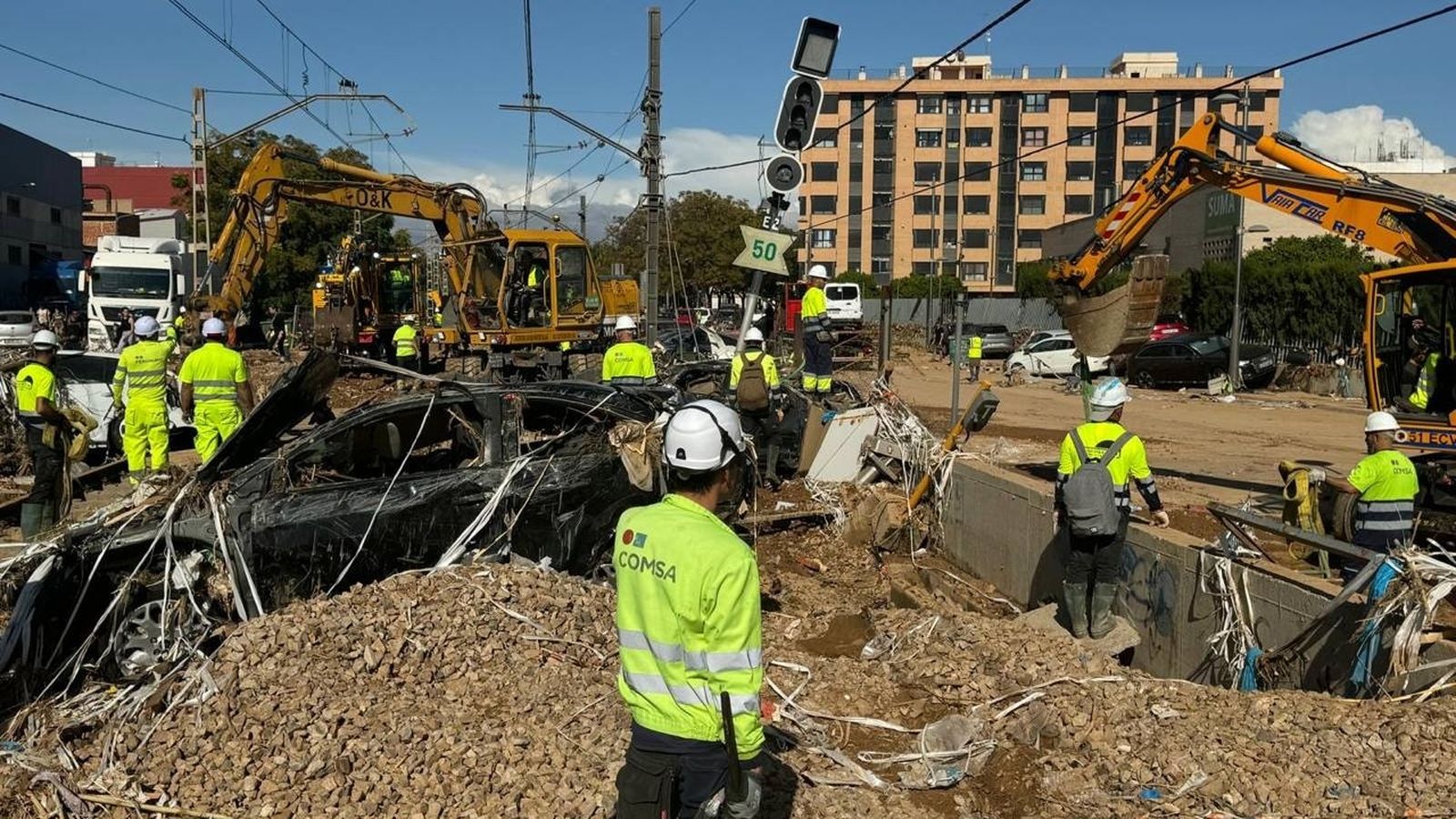 Treballs en les línies de Rodalia