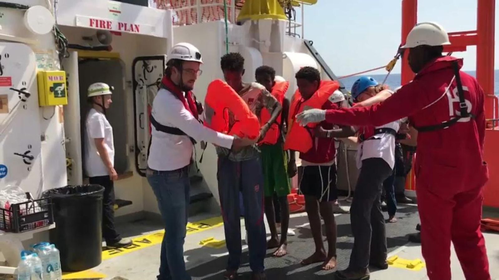 Migrants al vaixell
