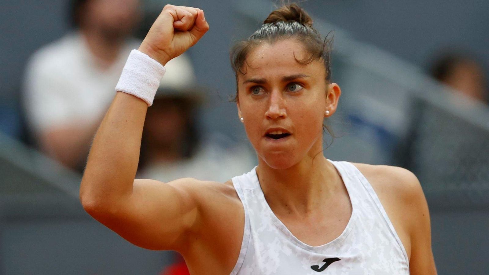 Sara Sorribes celebra un punt