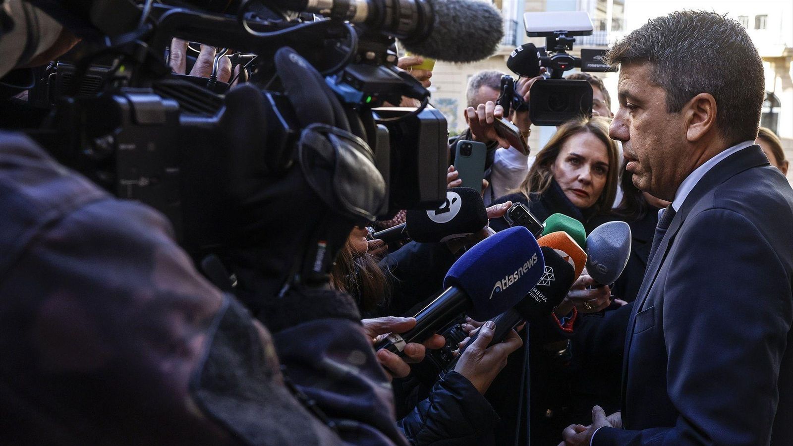 Mazón, este dimecres en declaracions als periodistes