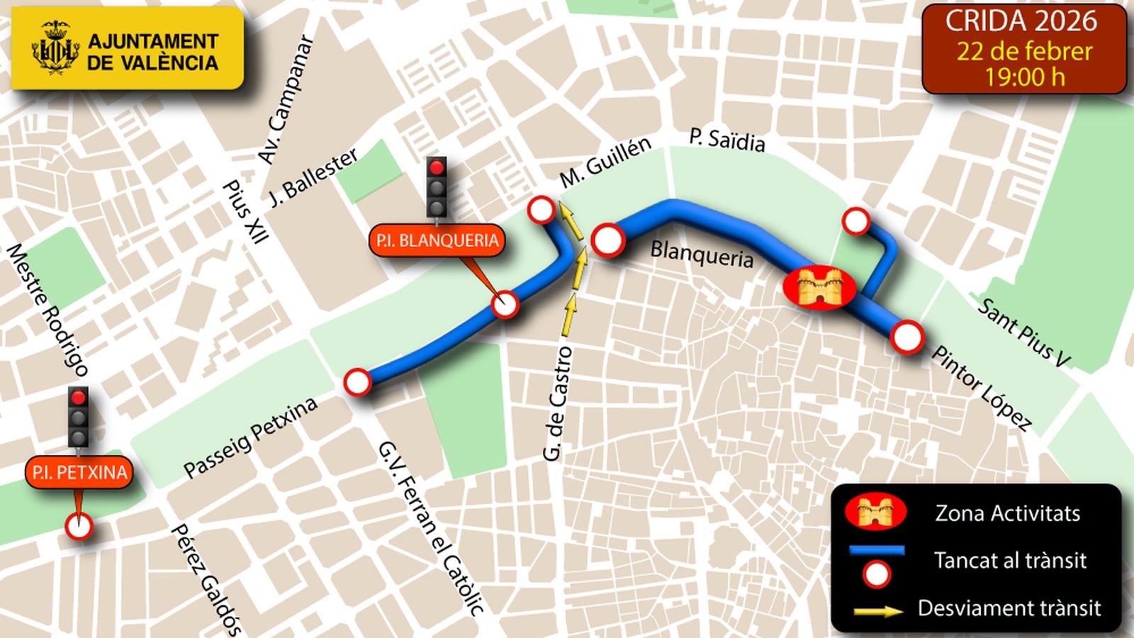 Dispositiu de trànsit per a la vesprada de diumenge