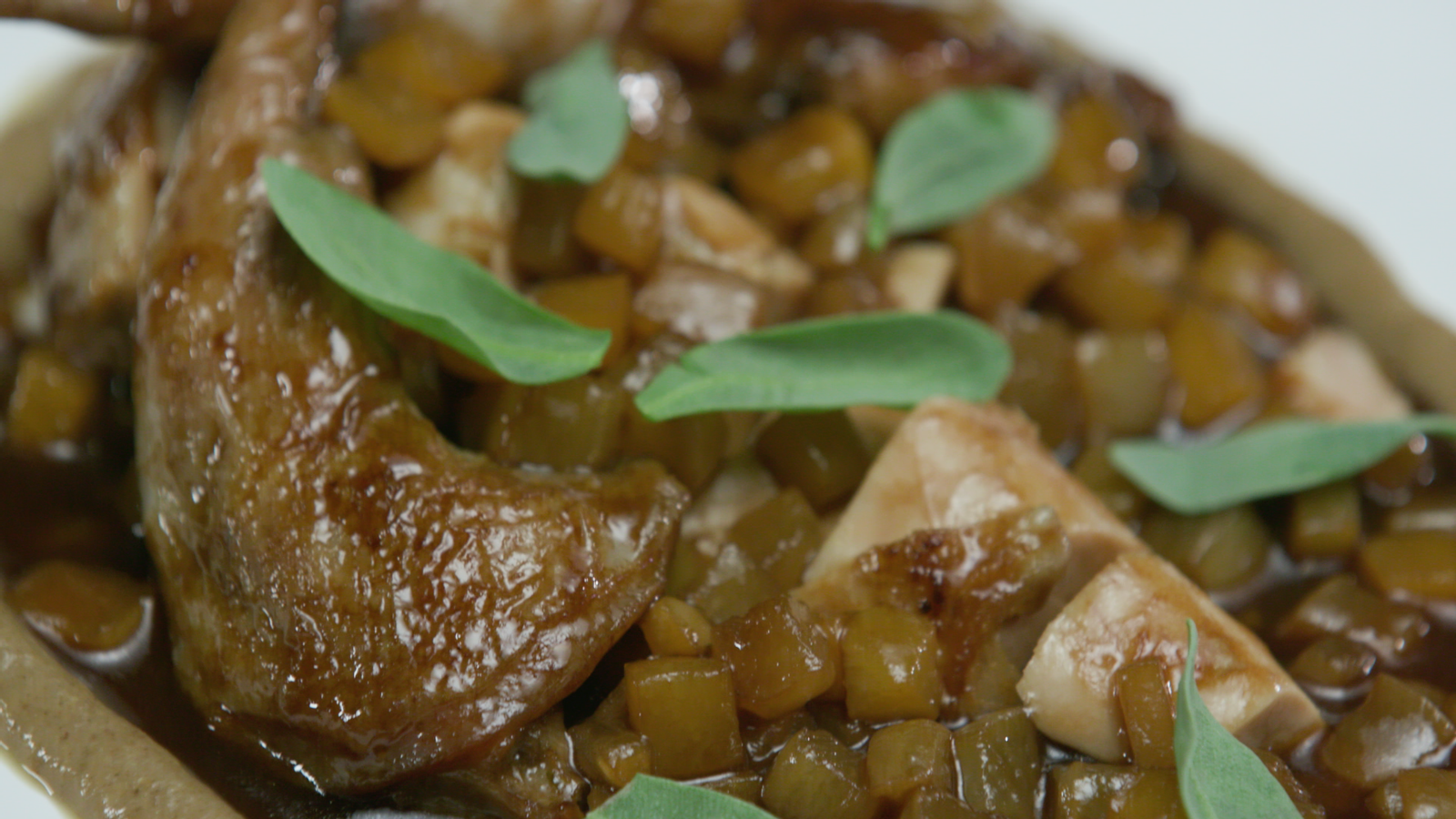 Colomí amb escabetx de tubèrculs