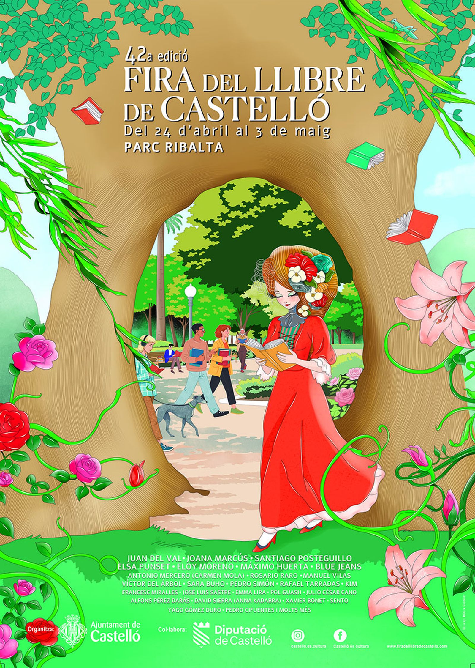 Cartell de la Fira del Llibre de Castelló, obra de la il·lustradora Mónica García.