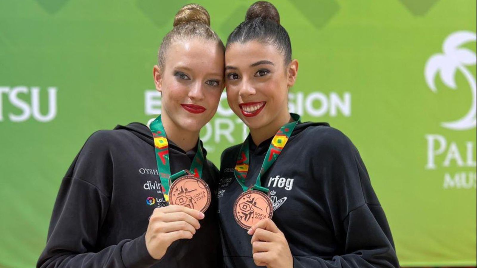 Patricia Pérez i Mireia Martínez, amb la medalla de bronze