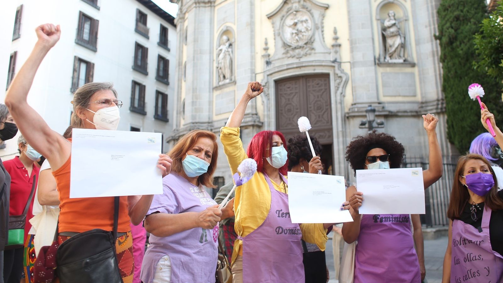 Concentració de treballadores de la llar a Madrid