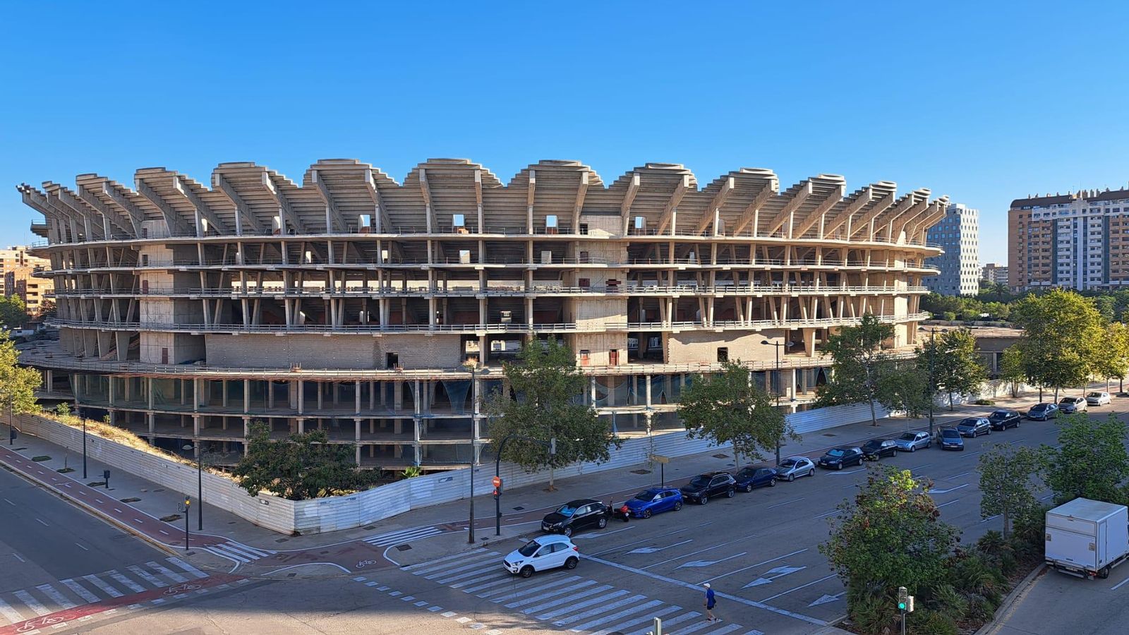 El nou Mestalla en l'actualitat