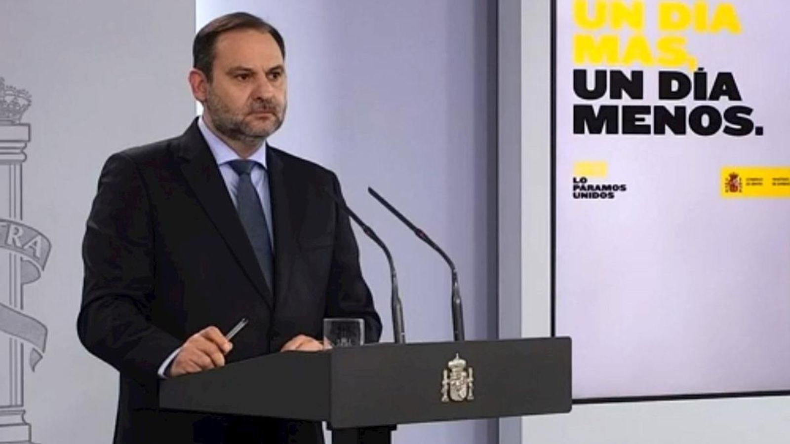 El ministre de Mobilitat, José Luis Ábalos, en roda de premsa