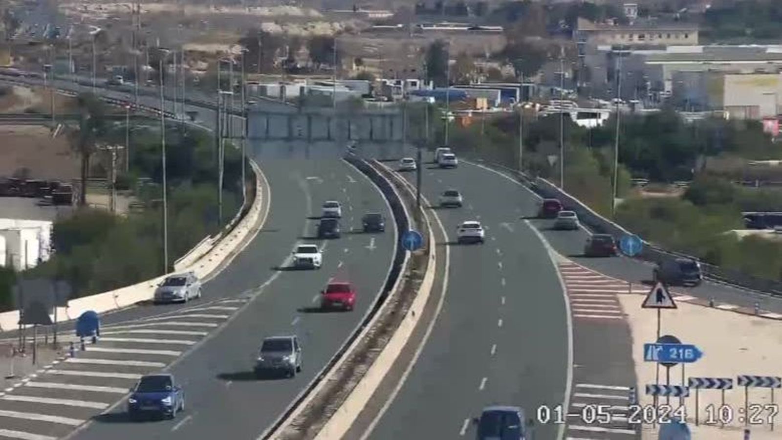 Un dels punts de la carretera A-70, on la matinada de dimecres ha passsat l'atropellament mortal