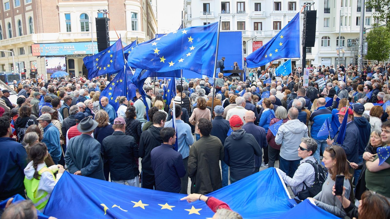 Concentració en defensa d'Europa a Madrid