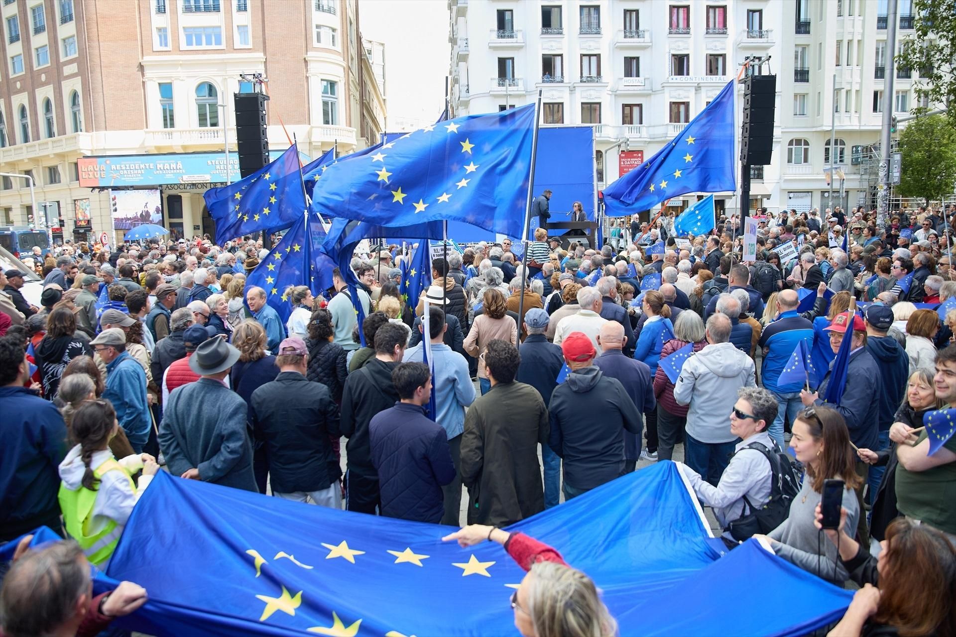 Concentració en defensa d'Europa a Madrid