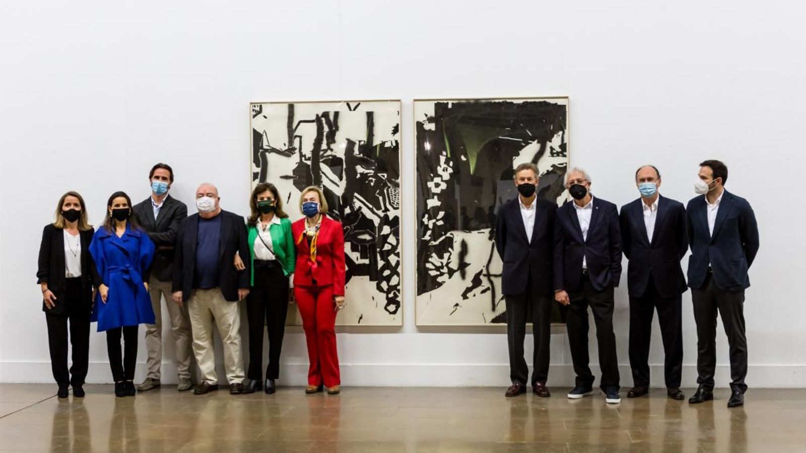 El patronat de la Fundació Juan José Castellano Comenge amb l'obra guanyadora