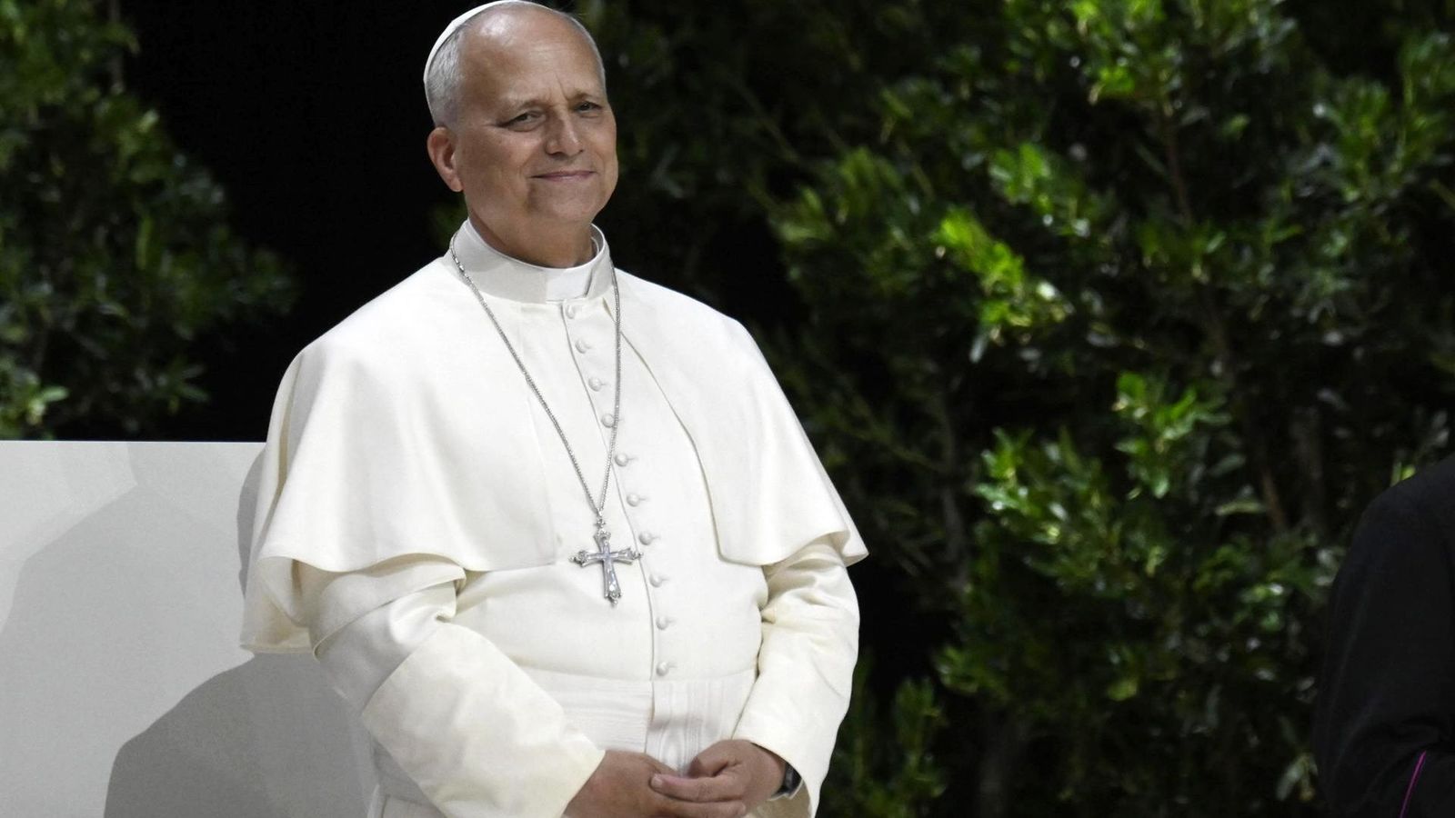 El papa Lleó durant un dels actes que va presidir este diumenge a Madrid