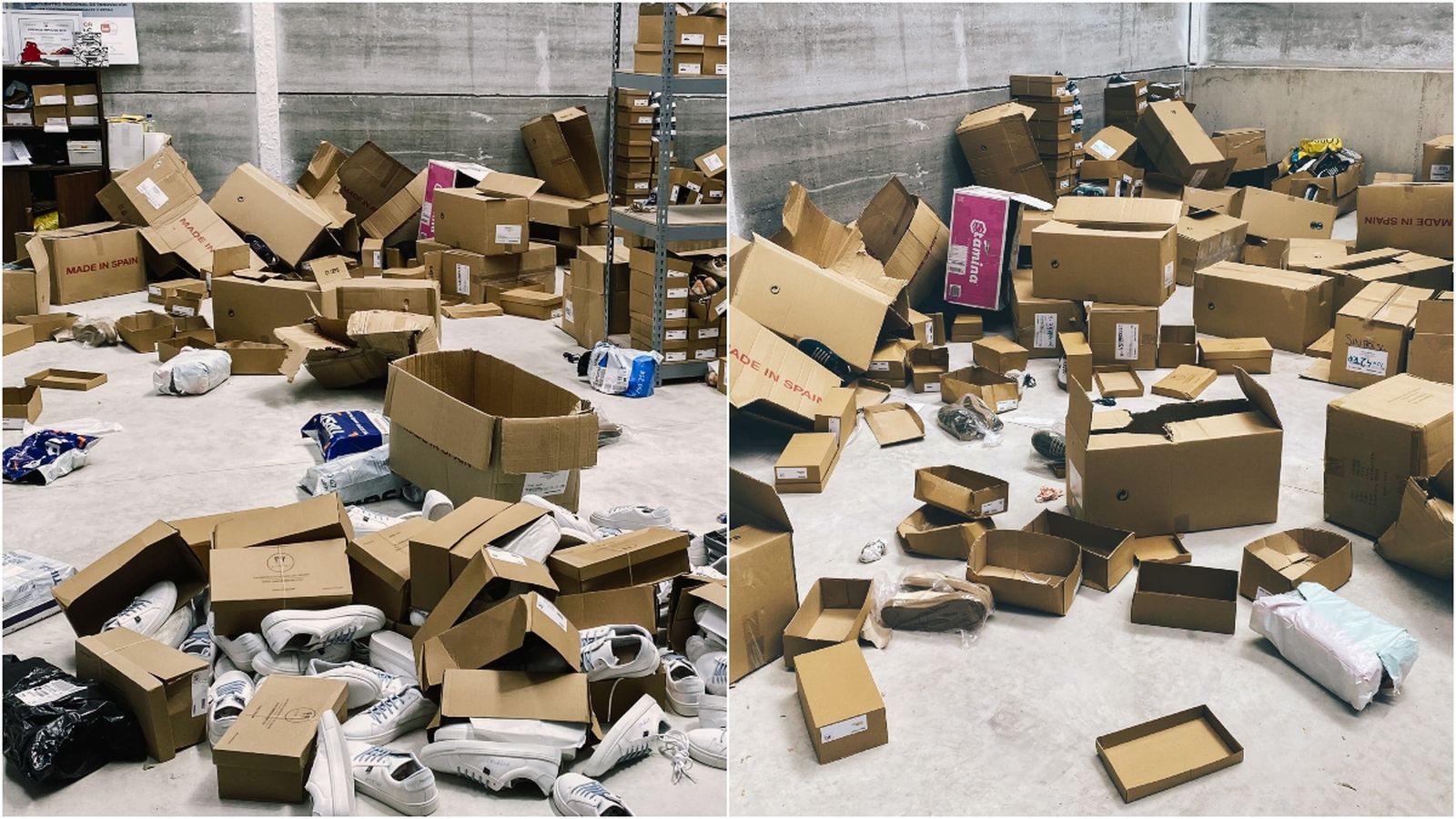 Imatges del robatori en el magatzem de Timpers