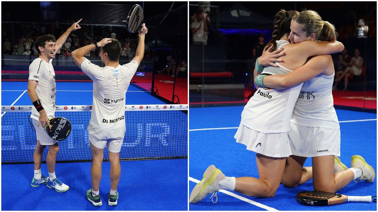 Les parelles guanyadores: Stupaczuk i Di Nenno, en categoria masculina, i de Sánchez i Josemaria, en femenina.