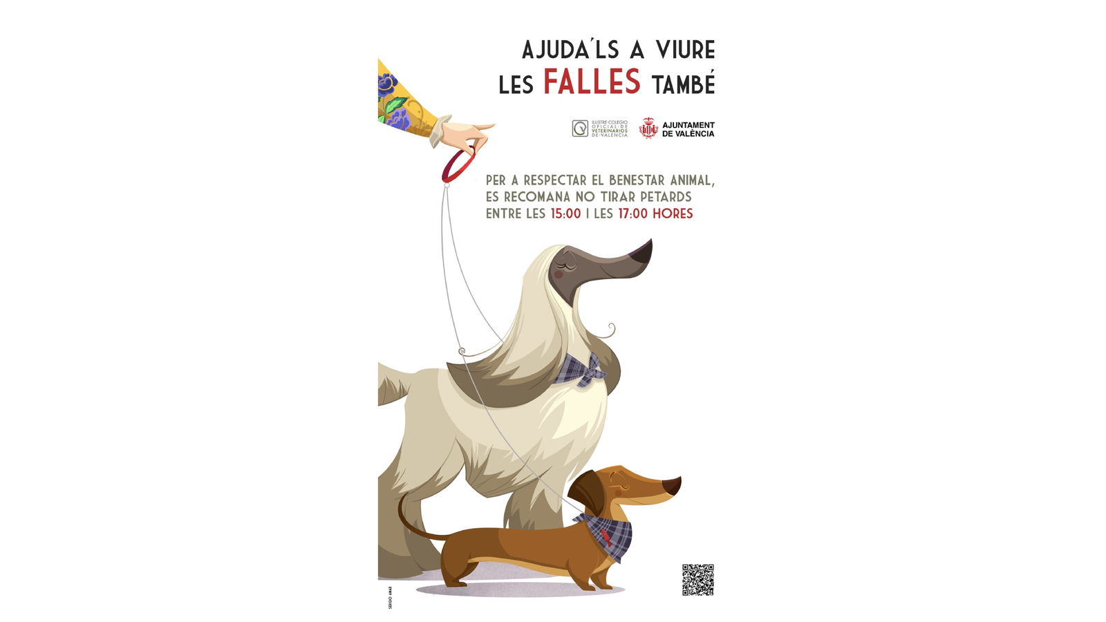 Cartell de la campanya per a reduir els efectes dels coets en les mascotes que impulsa l'Ajuntament de València