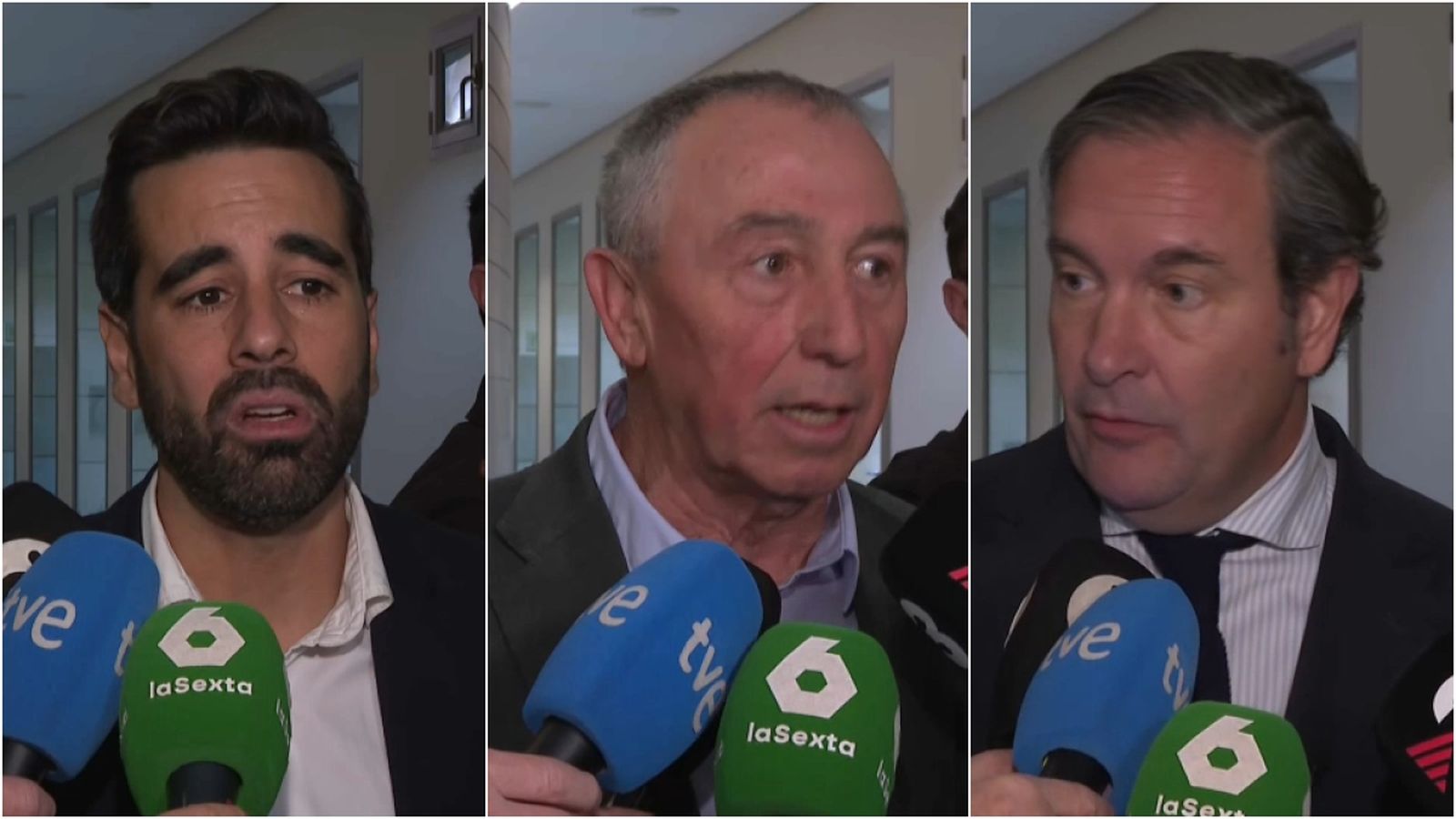 Els síndics José Muñoz, Joan Baldoví i Nando Pastor